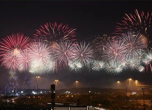 崇信县焰火晚会